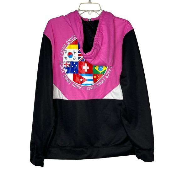 Elbow Grease Athletics Long Sleeve Graphic Hoodie With Zip Pockets Woman's Large - Picture 2 of 6